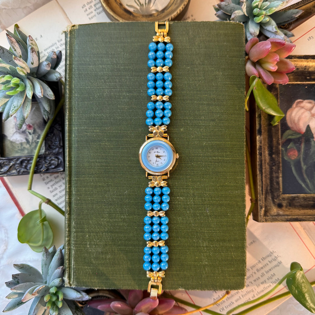 Gold Beaded Watch