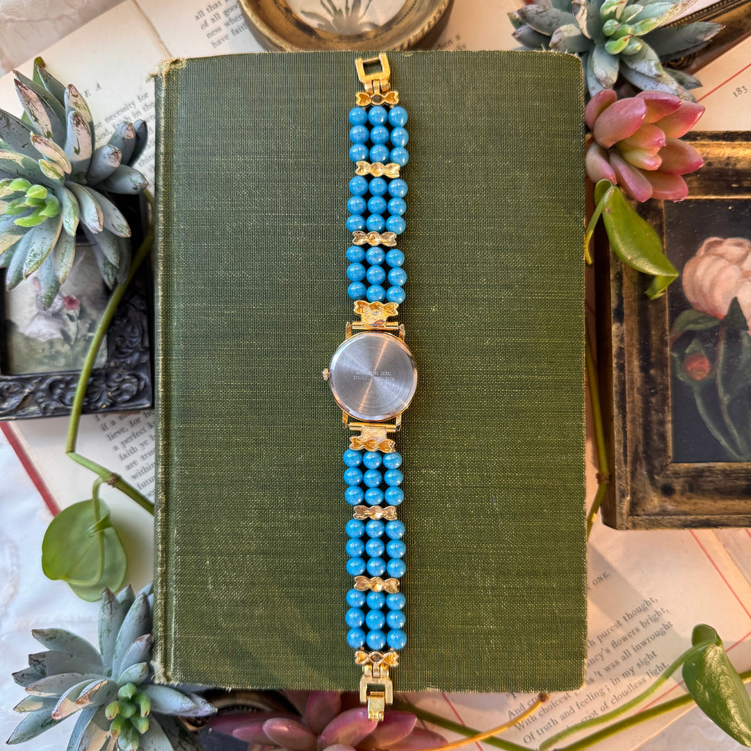 Gold Beaded Watch