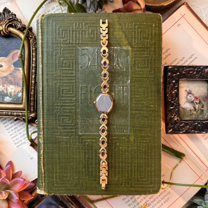 Gold Jules Jurgensen Watch with Genuine Gemstones