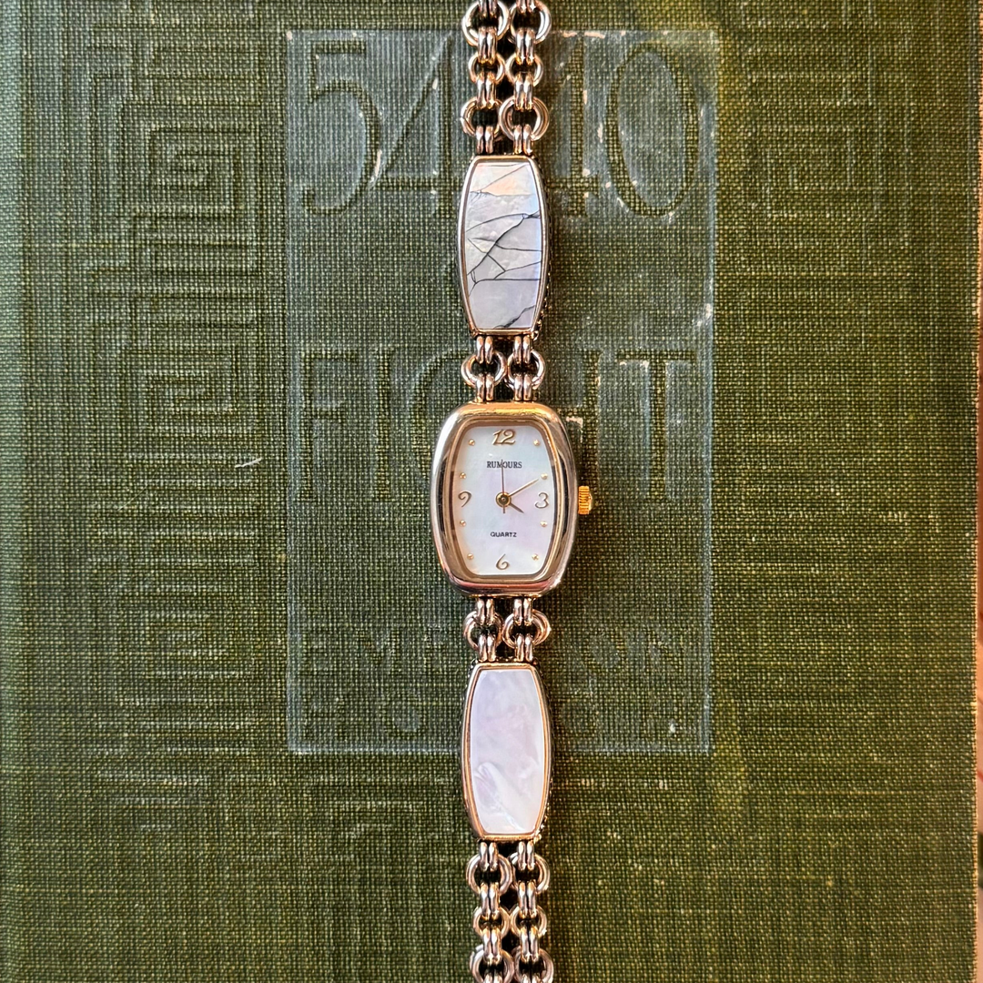 Gold Watch with Mother of Pearl Band